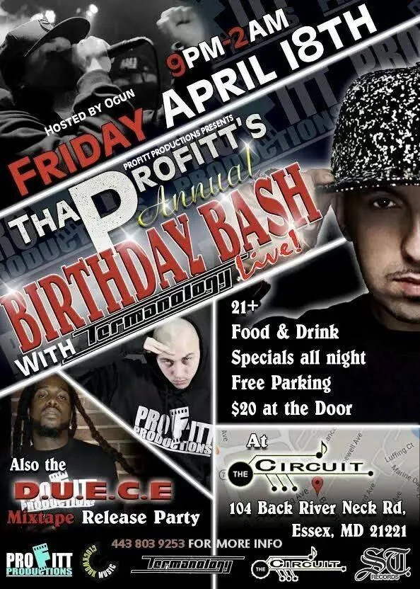 Profitt Productions event flyer