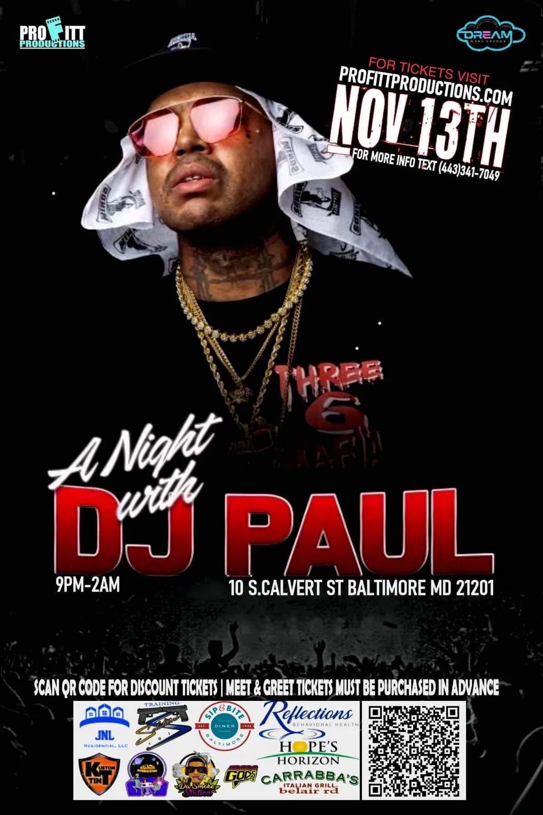 Profitt Productions event flyer