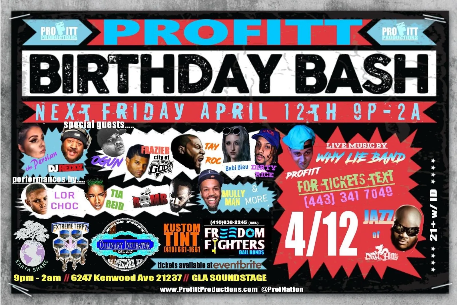 Profitt Productions event flyer