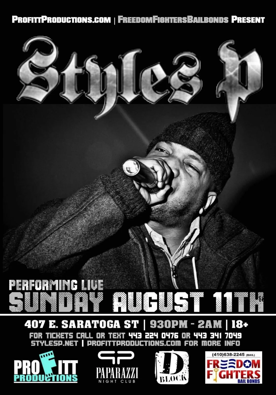 Profitt Productions event flyer