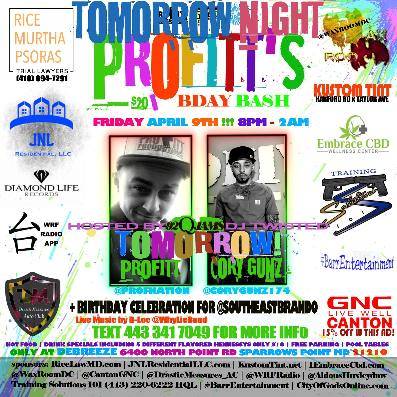 Profitt Productions event flyer